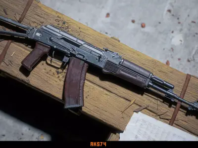 AKS74 Low-poly 3D model