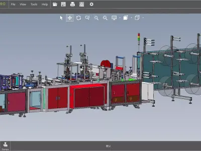 fully automatic -face mask machine 2 3D model