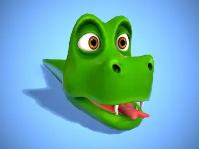 Cartoon Snake Low-poly 3D model
