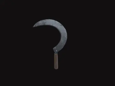 Medieval Sickle Low-poly 3D model
