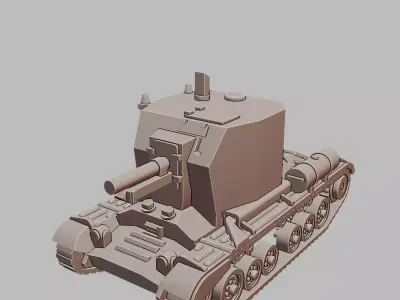 Bishop Self Propelled Gun 3D Printable  3D print model