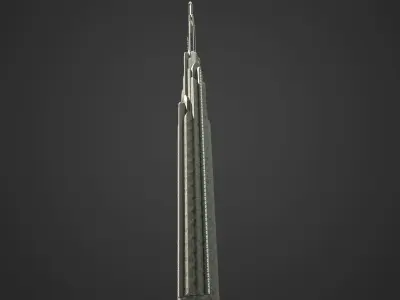 SciFi Building 4 Low-poly 3D model
