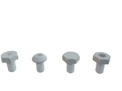 Bolts Low-poly 3D model