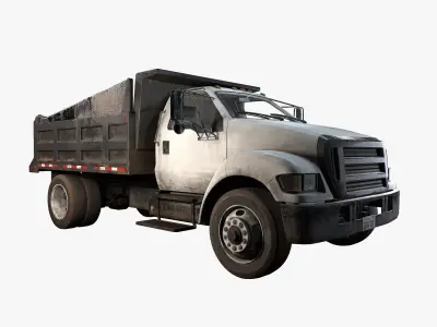 Dump Truck Game Ready PBR Textures Low-poly 3D model