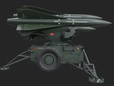 Mim 23 HAWK - Air Defense Missile Low-poly 3D model