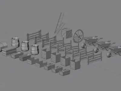 Low Poly Village Pack - Part 2 Low-poly 3D model