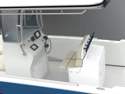 Center Console Fishing Boat 9M High Detail 3D model