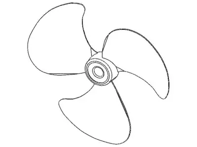 Fan propeller 3D model by AnyKolab