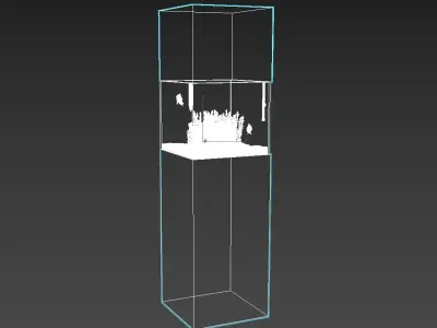 aquarium in the style of minimalism Low-poly 3D model