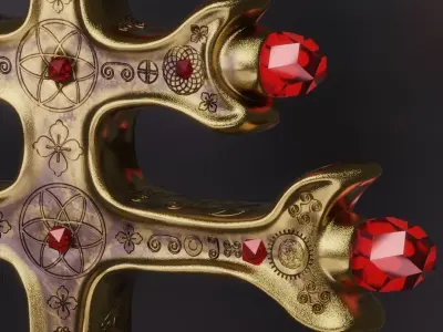 Golden Cross 3D model