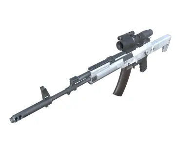 13-AK12-gun model 3d game ready model Low-poly 3D model Low-poly 3D model