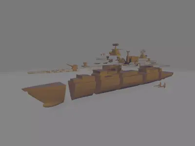 German battleship FGS F123  3D print model