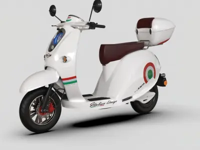 Vespa ES2 1500 Low-poly 3D model