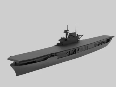 USS Yorktown CV-5 - Model for small scale printing 3D print model