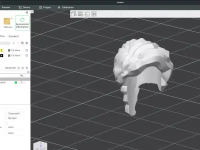 Custom 3D print Minifigure Accessory - Minifigure Hair S2 - 090 3D print model