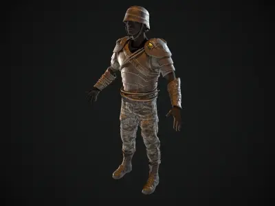 Skull armor 15 Low-poly 3D model