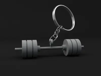 Dumbbell keychain 3D print model