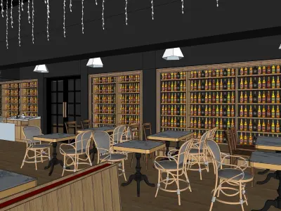 Liquor Cafe 3D model