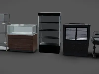 Display Cases 01 Low-poly 3D model