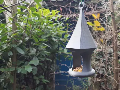 One Part Bird Feeder Free 3D print model