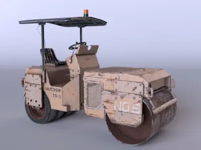 Construction roller Blender file 3D model