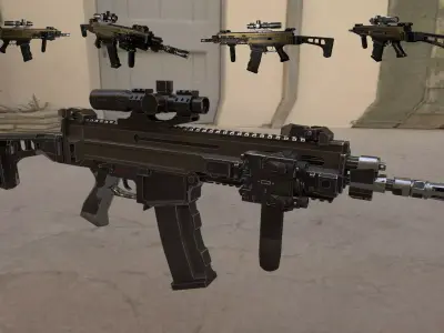 CZ 805 BREN Rifle Low-poly 3D model