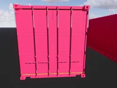 Container Standard ISO 20 and 40 Foot 3D model