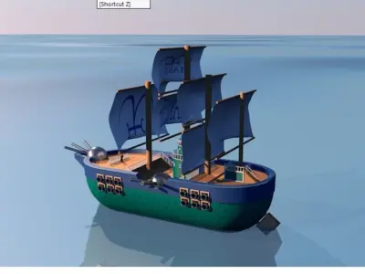 Marine Warship 3D model