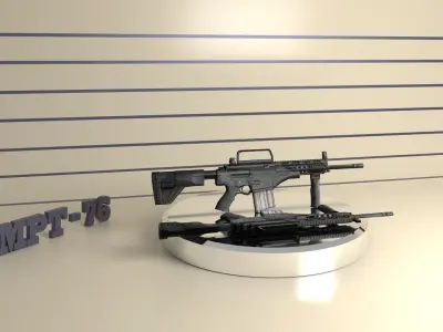 MPT-76 Turkish Weapon Piyade Tufegi  Low-poly 3D model