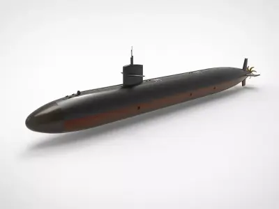 Los Angeles-class Submarine 3D model