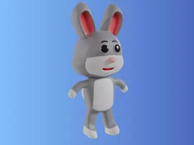 3D model of a cartoon rabbit 3D model