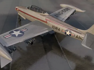 Republic F-84 Thunderjet 3D model by chipbasschao