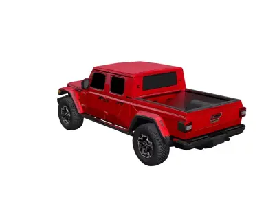 Jeep Gladiator 2024 Low Poly Off Road Pickup Truck Model Low-poly 3D model