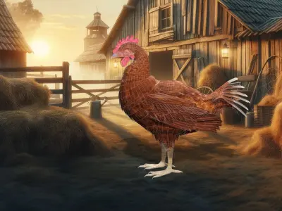 Farm Favorite 3D free Chicken The Egg Producer Low-poly 3D model