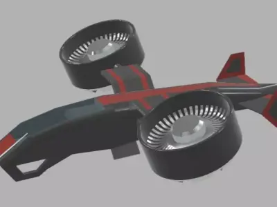Futuristic vehicle 3D model