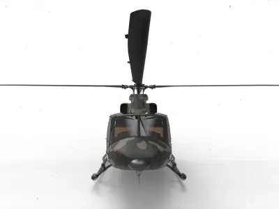 helicopter bell 412 camouflage 3D model