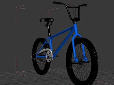 Bicycle bike in software Low-poly 3D model