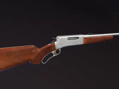 Browning BLR Rifle Low-poly 3D model