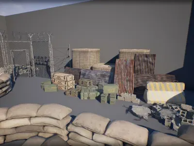 Military Props Low-poly 3D model purchase