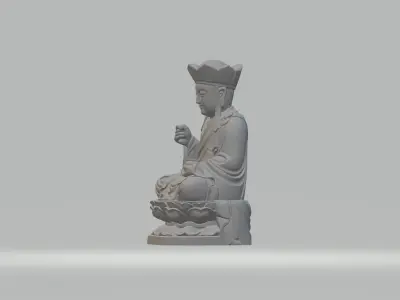Ksitigarbha Bodhisattva Buddha Statue 3D print model