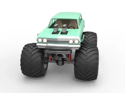Vintage Monster Truck Scale 1 to 25 3D print model order