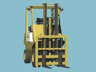 Old Counter Type Fork-Lift 3D model