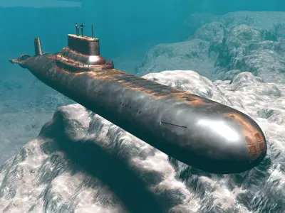 Models submarine Russian class typhoon Free 3D model