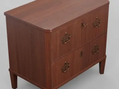 Classic chest of drawers England around 1810 3D model