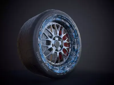 Sticker Bomb rim  Low-poly 3D model