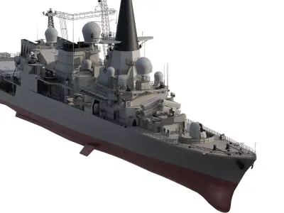 ISRAEL NAVY MULTIROLE MISSILE FRIGATE 3D model
