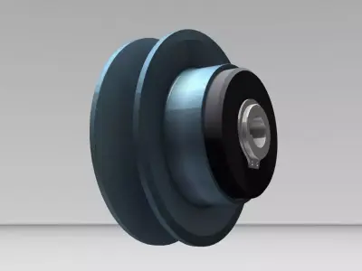 Variable Pulley - Spring Mechanism 3D model