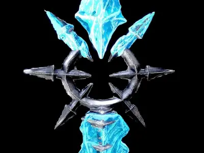 Spear Ice  Military Melee Low-poly 3D model