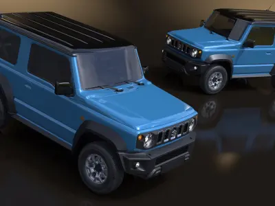 Suzuki Jimny 2025 Three Door SUV Blue 3D model