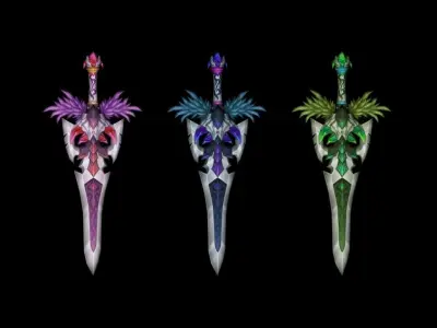 Demon Lord Dagger Low-poly 3D model